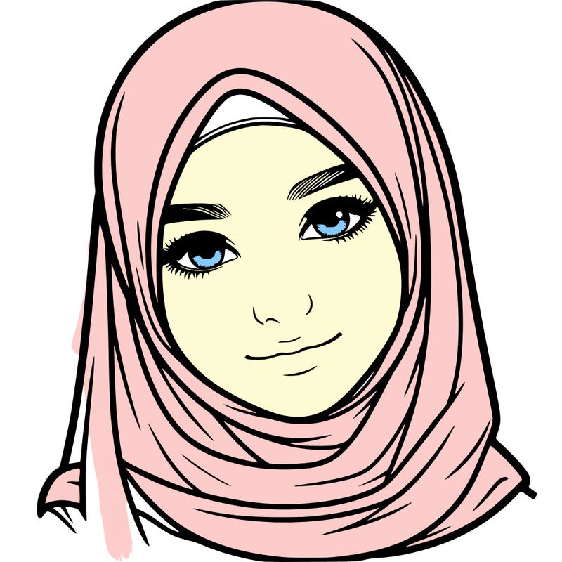realistic girl with hijap