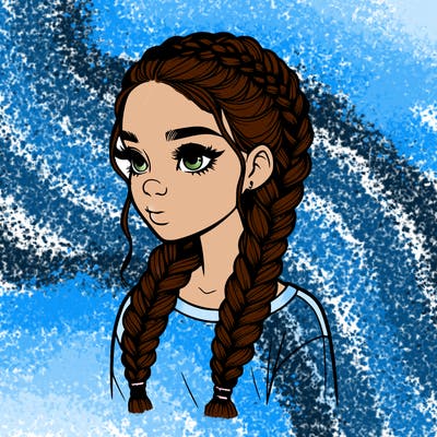 realistic girl with braids