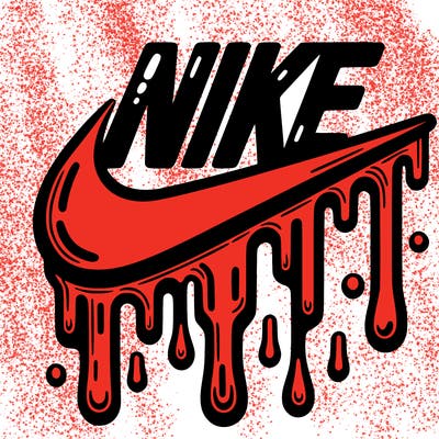 dripping nike logo