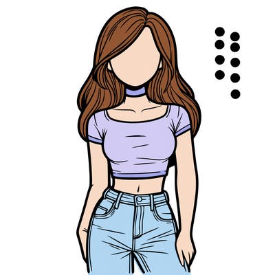 girl with a crop top and jeans