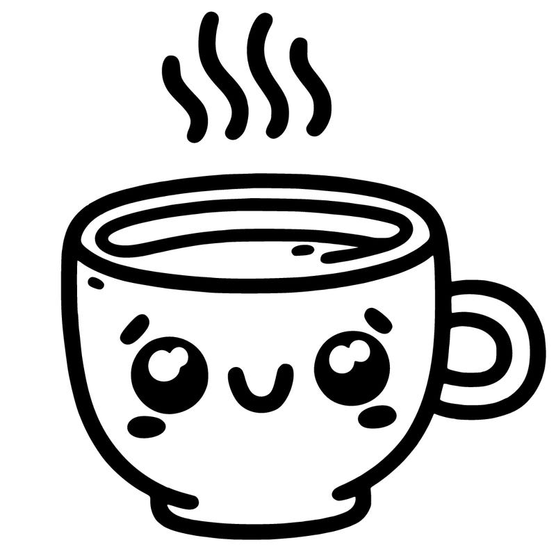 coffee cup with a face