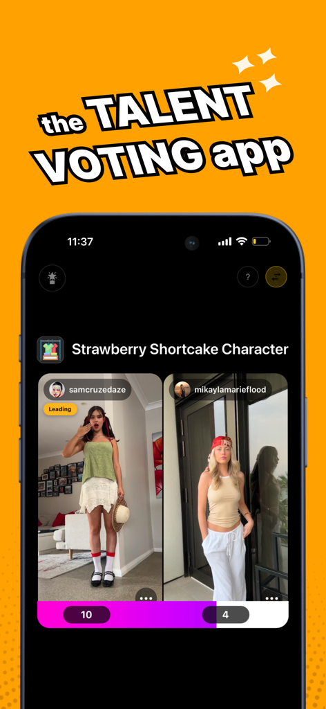 Pagent - Battle for Fame - A head to head fashion battle between two creators on the Pagent talent voting app
