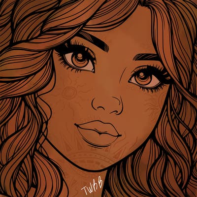 beautiful realistic girl close up to the camera with wavy hair,