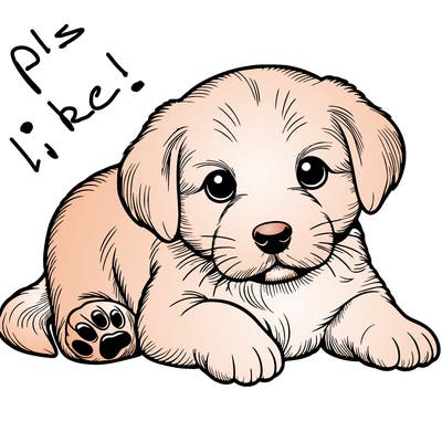 a cute realistic puppy