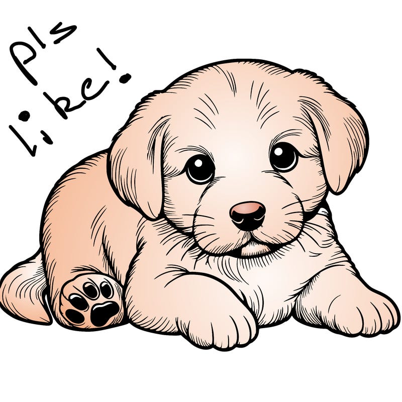 a cute realistic puppy