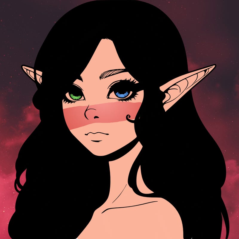 elf girl realistic dark fantasy