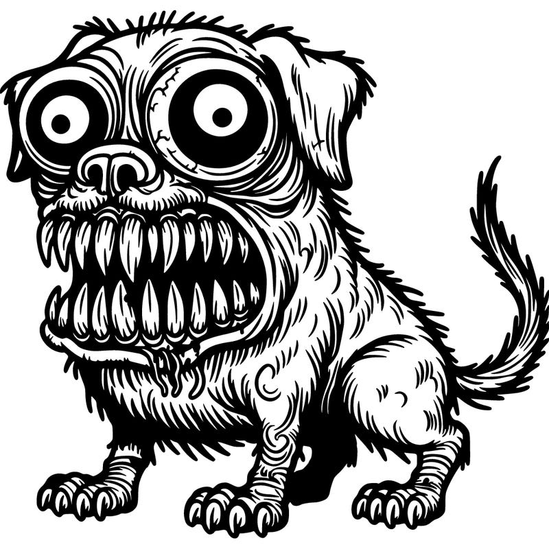 horrifying dog