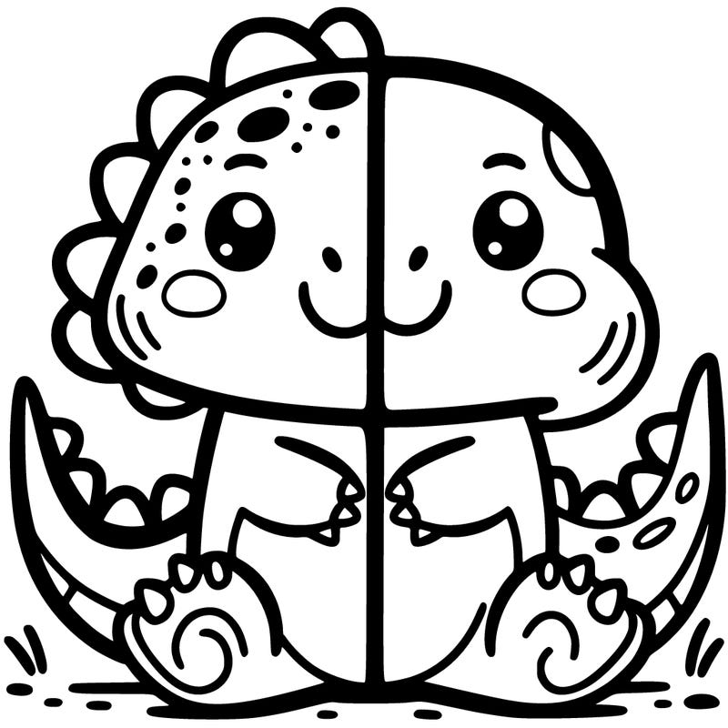 really cute split dinosaur