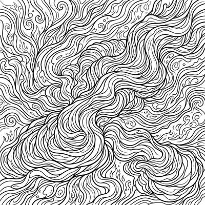 Explore the captivating beauty of pahoehoe lava flows with this intricate coloring template, perfect for teens seeking a detailed and engaging artistic challenge. Immerse yourself in swirling patterns and discover a unique way to relax and express creativity.
