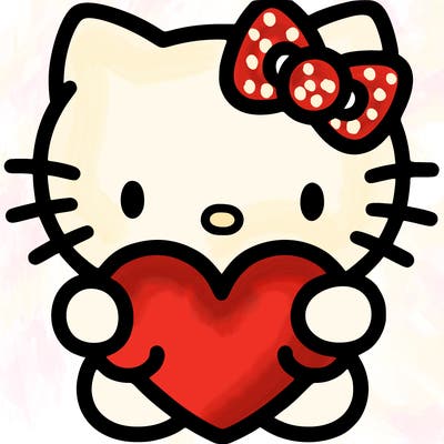 hello kitty with heart