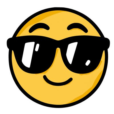 emoji with sunglasses