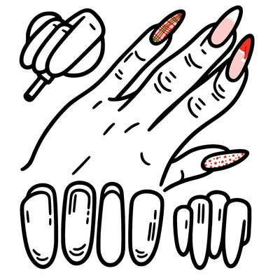 simple nails with no hand