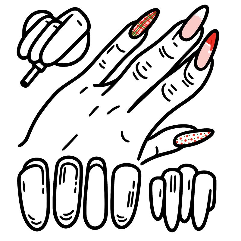 simple nails with no hand