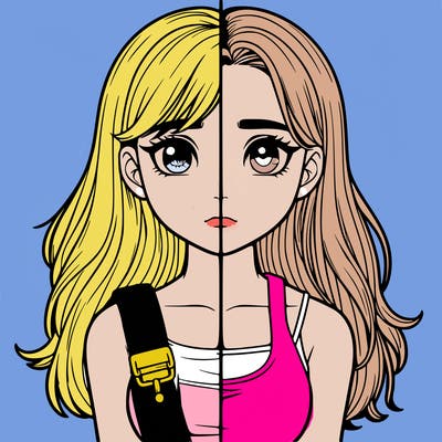 realistic girl split
