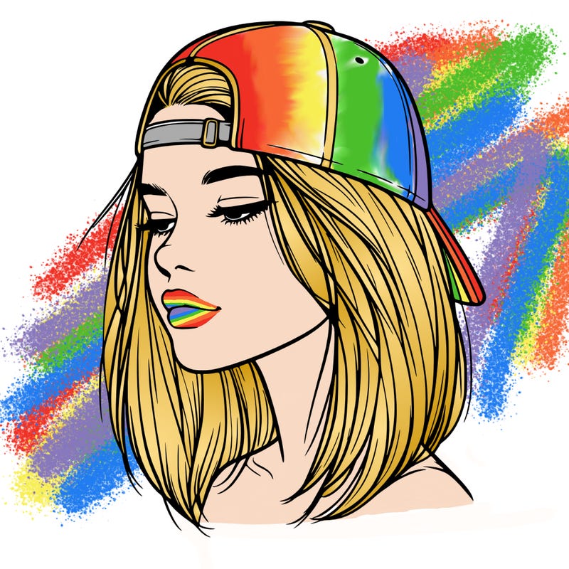 realistic  girl with a backwards hat