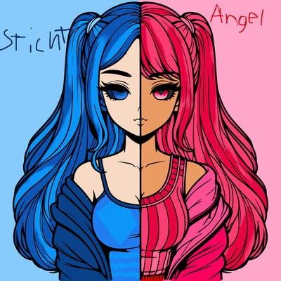 realistic girl split