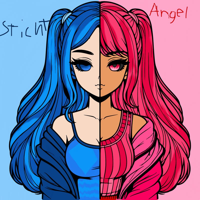 realistic girl split