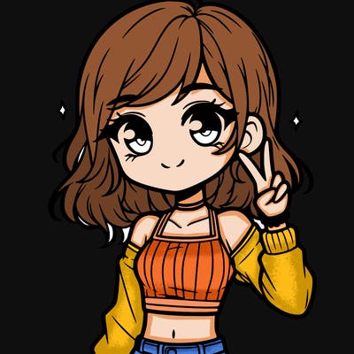 cute girl with crop top