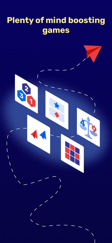 Brain & Mind  IQ Games, Quests - Una variedad de juegos que potencian la mente para entrenamiento de memoria, lógica y cognitivo.
