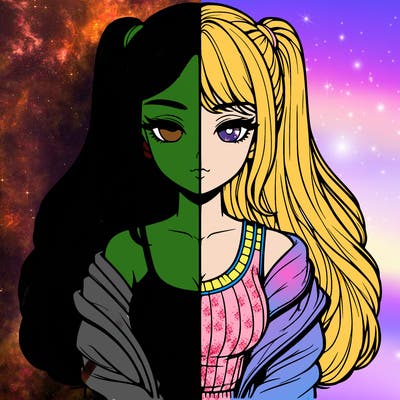 realistic girl split