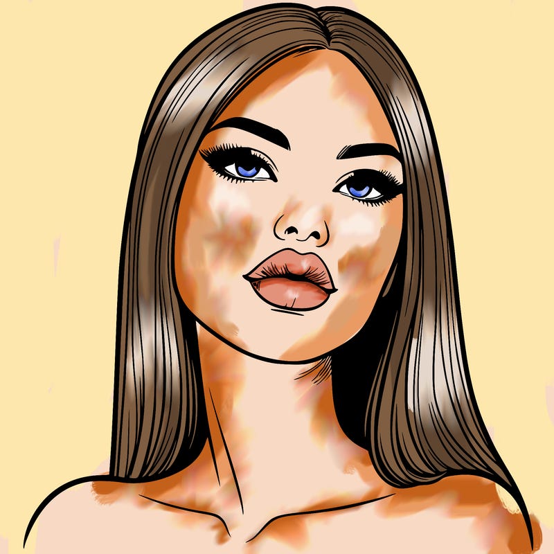 realistic woman with full lips