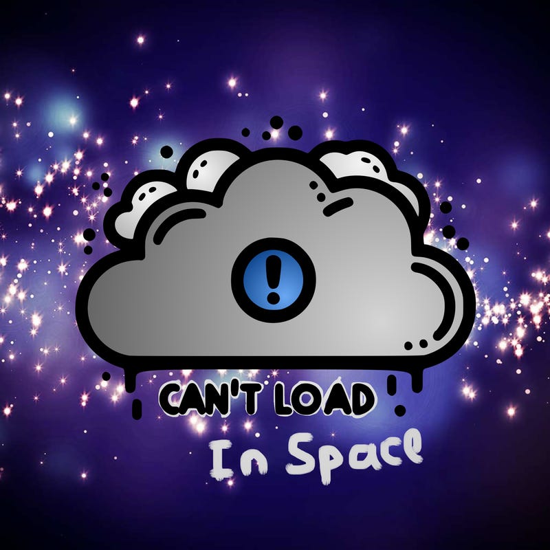 the can’t load cloud with an exclamation mark in the middle