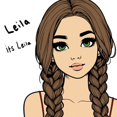 realistic girl with braids