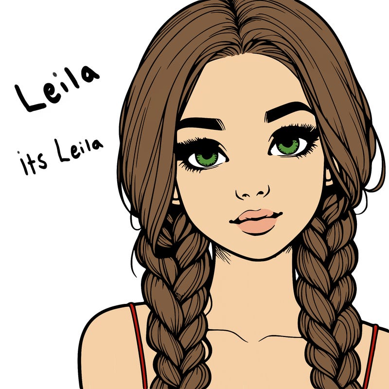 realistic girl with braids