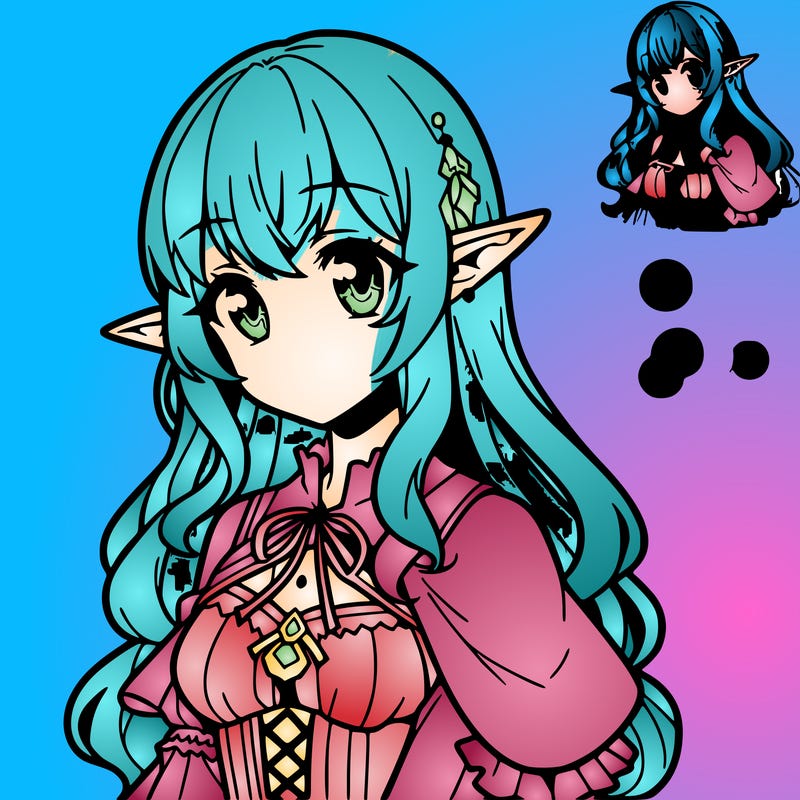 an anime girl who is an elf