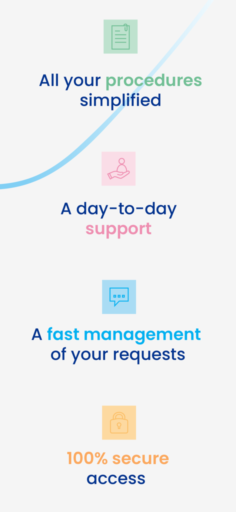 Key features of Henner plus app including simplified procedures daily support fast request management and secure access