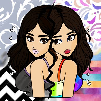 realistic girl split