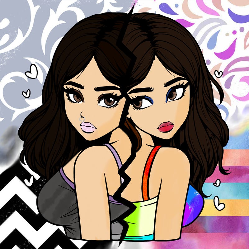 realistic girl split