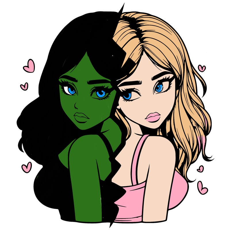 realistic girl split