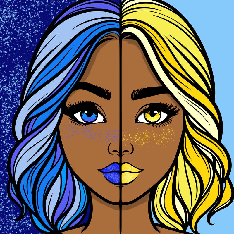 realistic girl split half