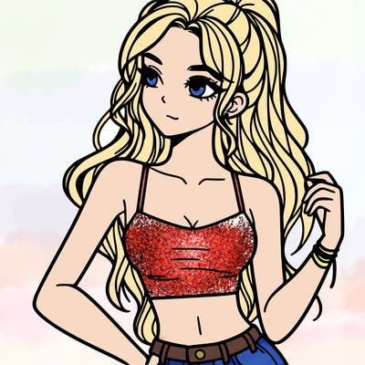 girl in crop top