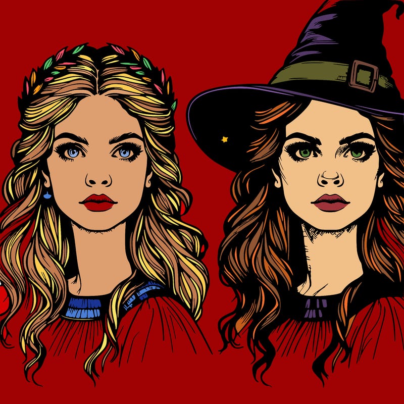 realistic witch woman