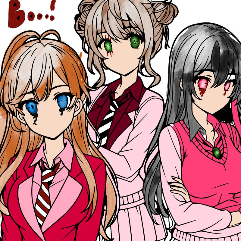 anime girls teenagers