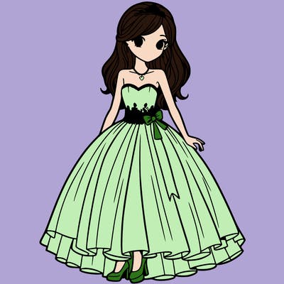 girl in prom dress