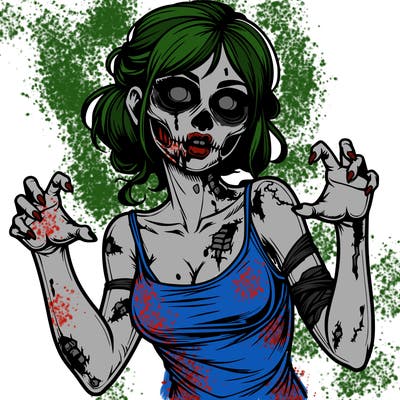 realistic zombie girl