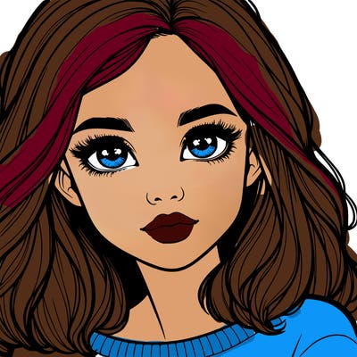 realistic girl whith cute eyes