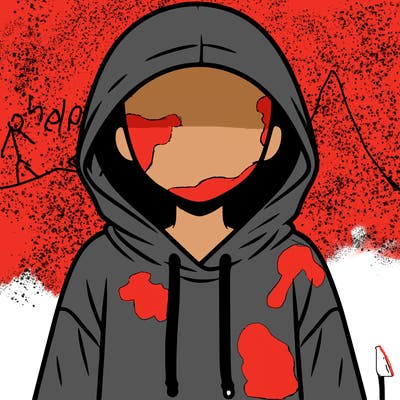 faceless girl in hoodie