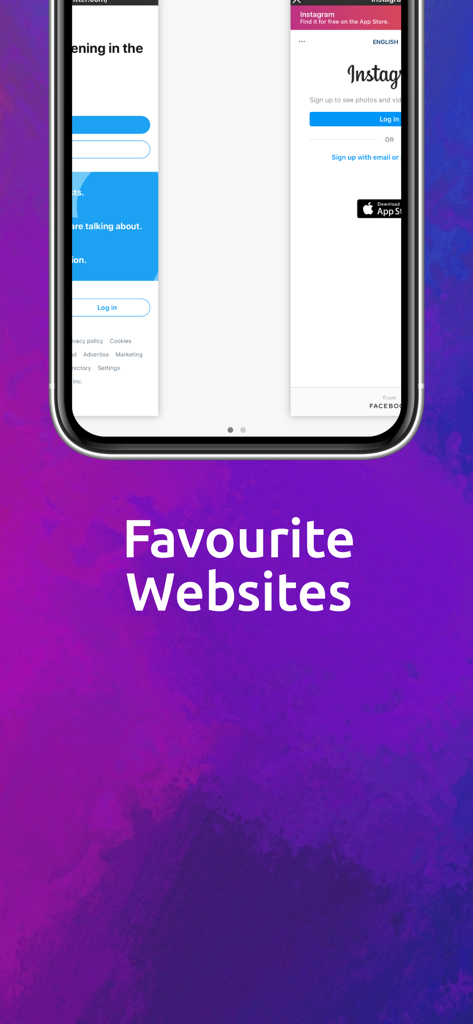 Interfaz de UPX Navegador Privado mostrando sitios web favoritos y cambio de pestañas
