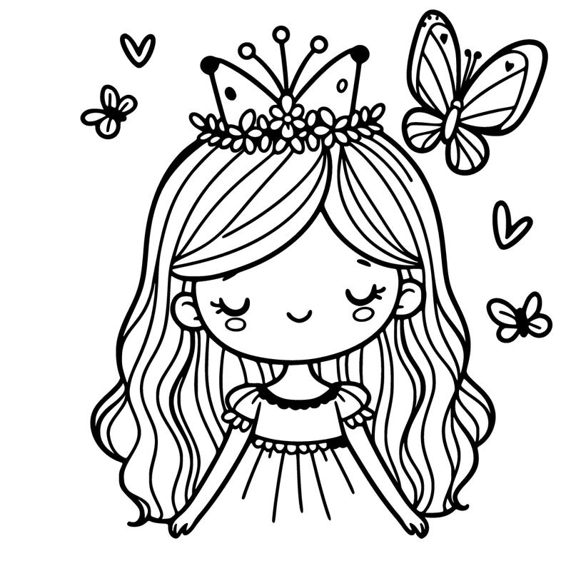 girl with butterfly crown