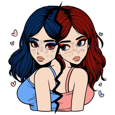 realistic girl split