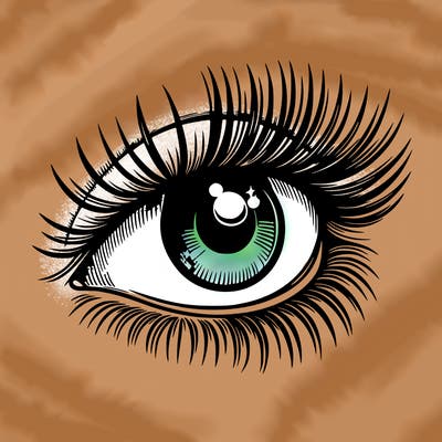 realistic eye long eylashes