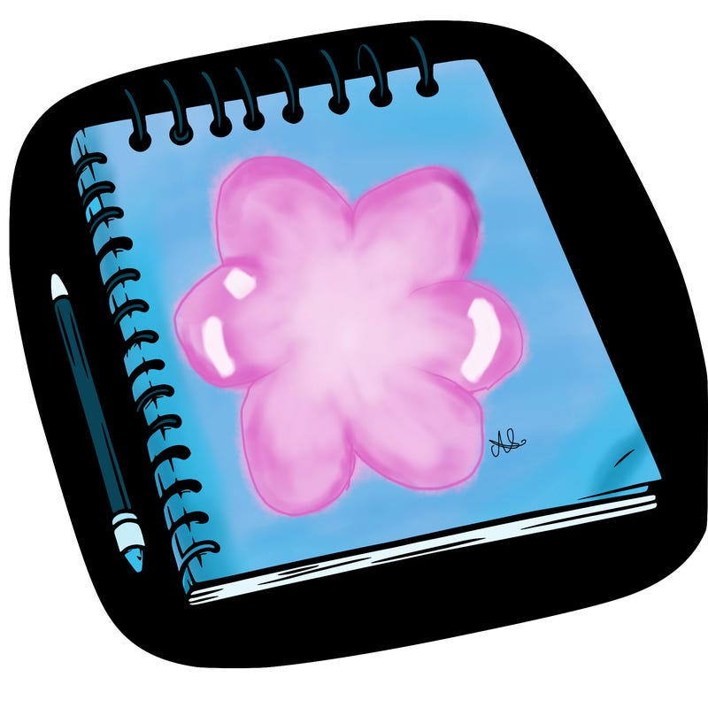 a blank sketch pad