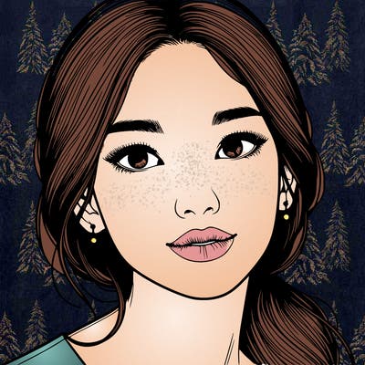 beautiful realistic asian woman