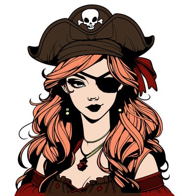 realistic pirate that’s a girl