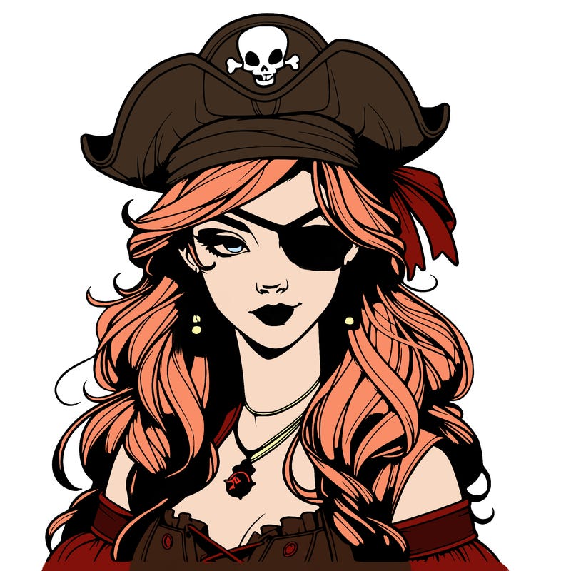 realistic pirate that’s a girl