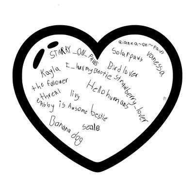 a blank heart